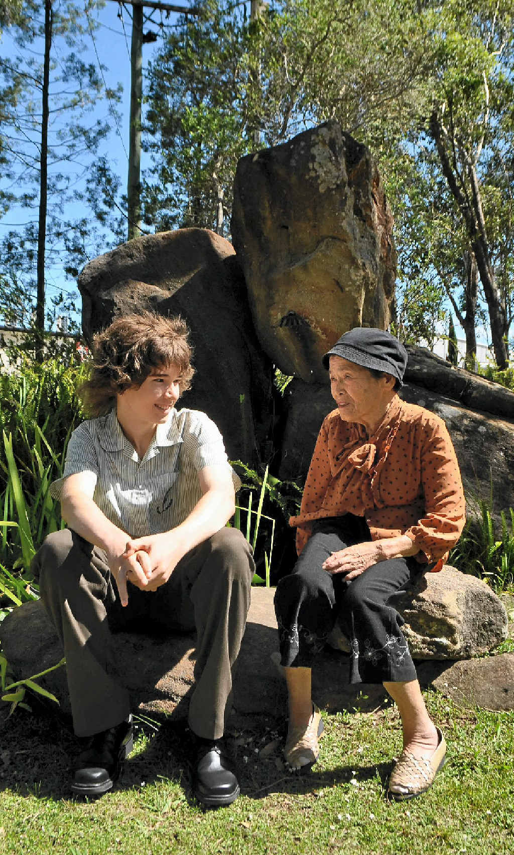 SOTE student Oliver Howson impressed Japanese visitor Taka Ko with his considerate gesture. SOTE student Oliver Howson impressed Japanese visitor Taka Ko with his considerate gesture.